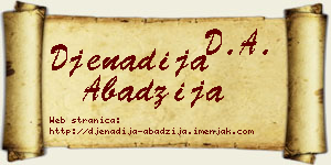 Đenadija Abadžija vizit kartica